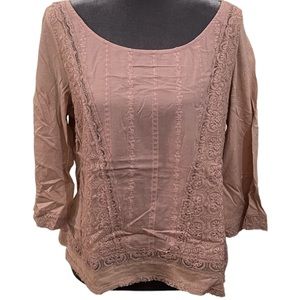 Anthropologie One September soft lacy top size medium